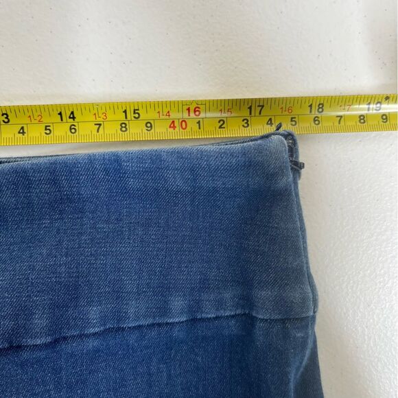 Boston Proper Blue Denim Cropped Jeggings Side Zip Skinny Jeans Women Size 14 - Picture 11 of 13